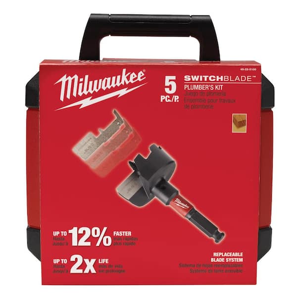 Milwaukee Hole Dozer General Purpose Bi-Metal Hole Saw Set with SWITCHBLADE Plumbers Selfeed Bits Set (16-Piece)
