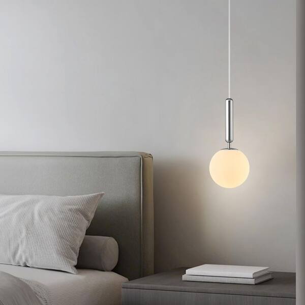 ZHLWIN Home Lighting 40W 1-Light Mid Century Chrome Retro Pendant
