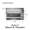 Hamilton Beach 2 in 1 1450 W 4-Slice Silver Toaster Oven with 2-Slice  Toaster Slots 31156G - The Home Depot