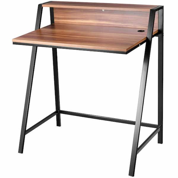 Costway 31 in. Rectangular Brown Desk Components