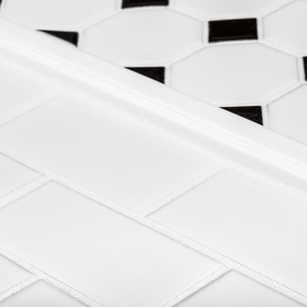 Jeffrey Court Classic 2 x 4 Brick White 11.625 in. x 11.625 in. x 6 mm Interlocking Glossy Porcelain Wall and Floor Mosaic Tile Jeffrey Court Classic 2 x 4 Brick White 11.625 in. x 11.625 in. x 6 mm Interlocking Glossy Porcelain Wall and Floor Mosaic Tile