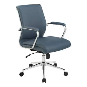 Pro-Line II Blue Antimicrobial Fabric Executive Manager's Chair with with Non-Adjustable Arms