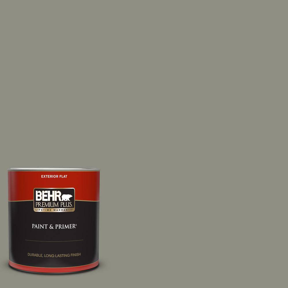BEHR PREMIUM PLUS 1 qt. N3705 Incognito Flat Exterior Paint & Primer