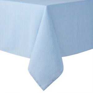Margarita 60 in. W x 84 in. L Lapis Blue Textured Cotton Tablecloth