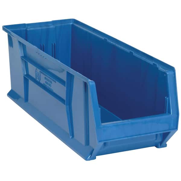 QUANTUM STORAGE SYSTEMS 30 in. Hulk 28.45 qt. Stack Bin in Blue (4-Pack)
