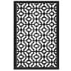 Acurio Latticeworks Fret 4 ft. x 32 in. Black Vinyl Decorative Screen ...