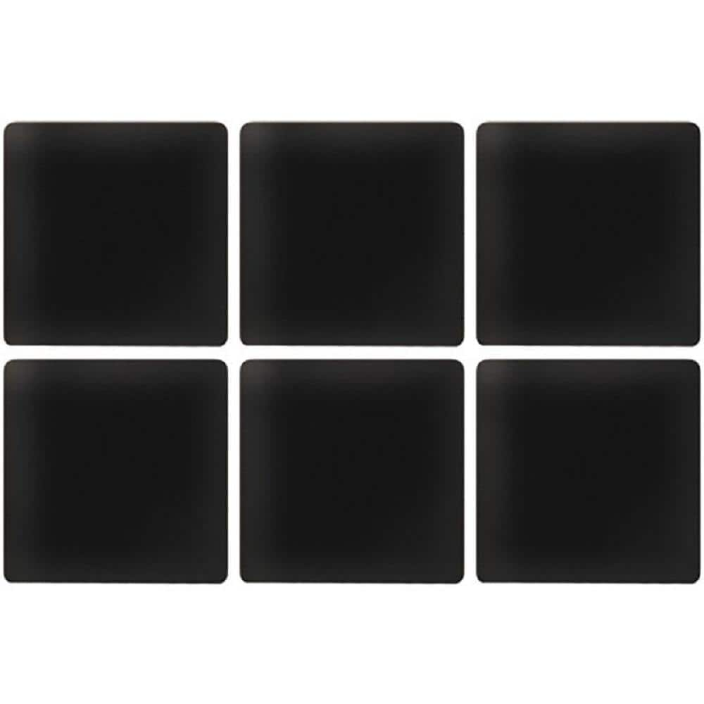 Black 4 in. x 5 in. Matte Finished Glass Mosaic Tile Sample (0.13 sq. ft./Piece) -  Apollo Tile, A88091M 1X1SMPL