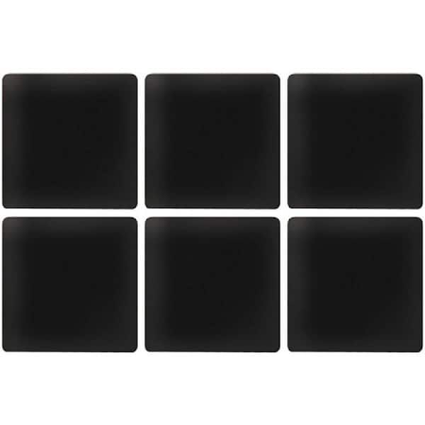 Apollo Tile Black 4 in. x 5 in. Matte Finished Glass Mosaic Tile Sample (0.13 sq. ft./Piece)