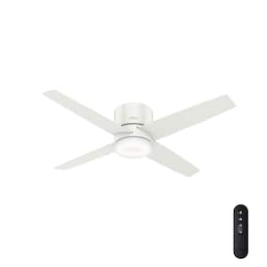 Advocate 54 in. Integrated LED Indoor Fresh White Low Profile Smart Ceiling Fan with Light and Remote Control