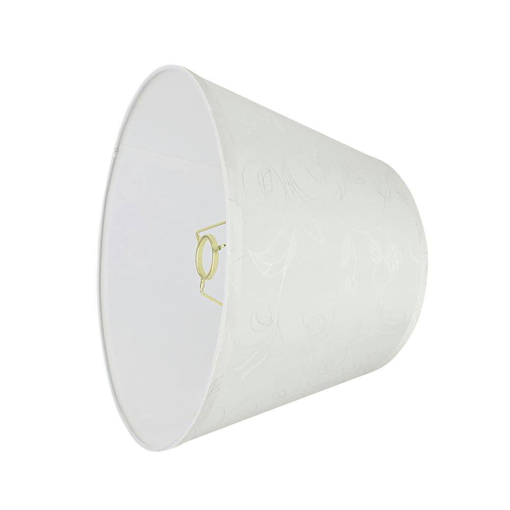 Off-White Pleated Cotton Empire Lamp Shade, 8" Wide