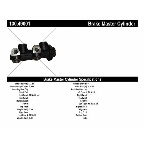 Centric Parts Premium Master Cylinder - Preferred