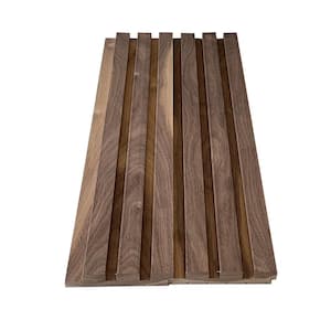 1 in. x 5 in. x 6 ft. Walnut Shiplap Slat Wall Hardwood Board (2-Pack)