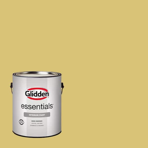Glidden Essentials 1 gal. PPG1109-4 Citrus Yellow Eggshell Interior Paint