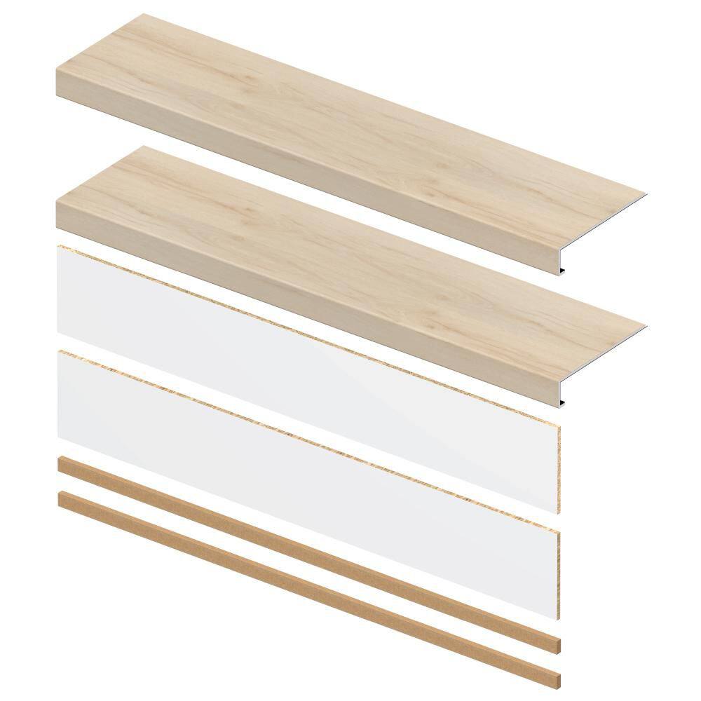 Vesinet 6.5 mm x 46 in. x 12 in. Exact Match Large Square Nose Stair Tread + Riser Combo Kit (2-Pack) price history on PriceWatchPro