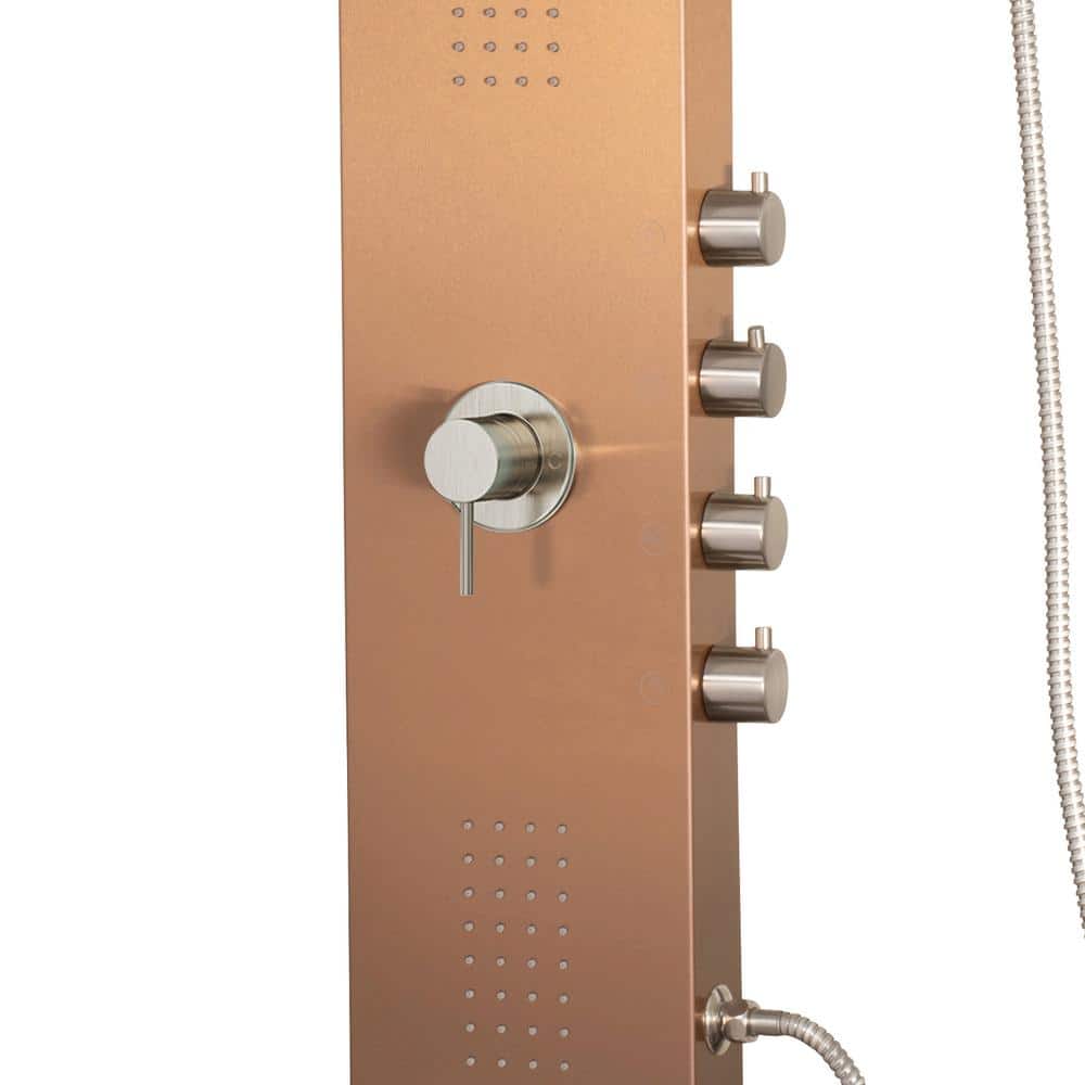 Santa Cruz Bronze Stainless Steel Shower Panel with Hand Shower