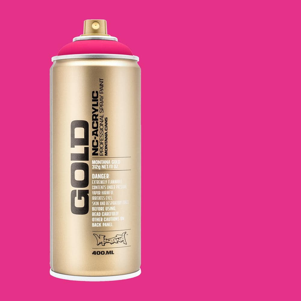 MONTANA 11 oz. GOLD Spray Paint, Fluorescent, Gleaming Pink 034661 - The  Home Depot