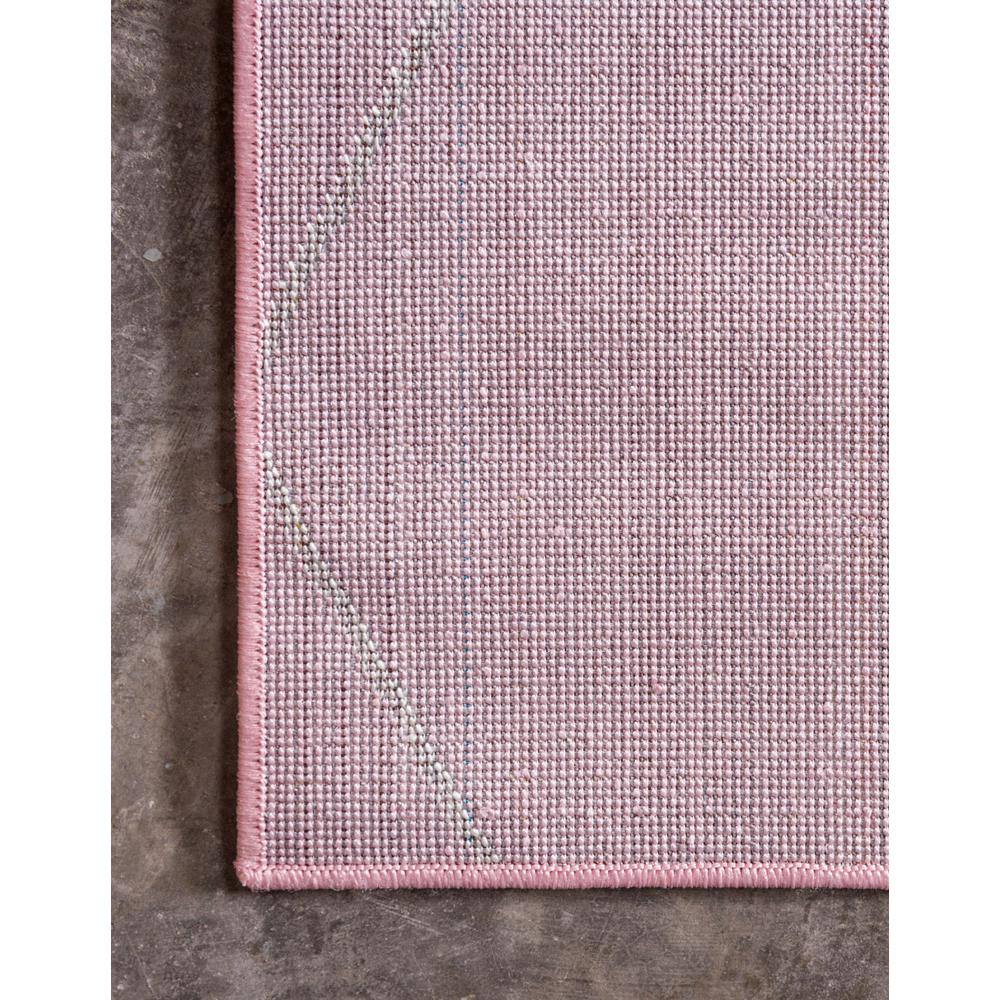 Light Pink Lattice Frieze 10' x 14' Synthetic Area Rug