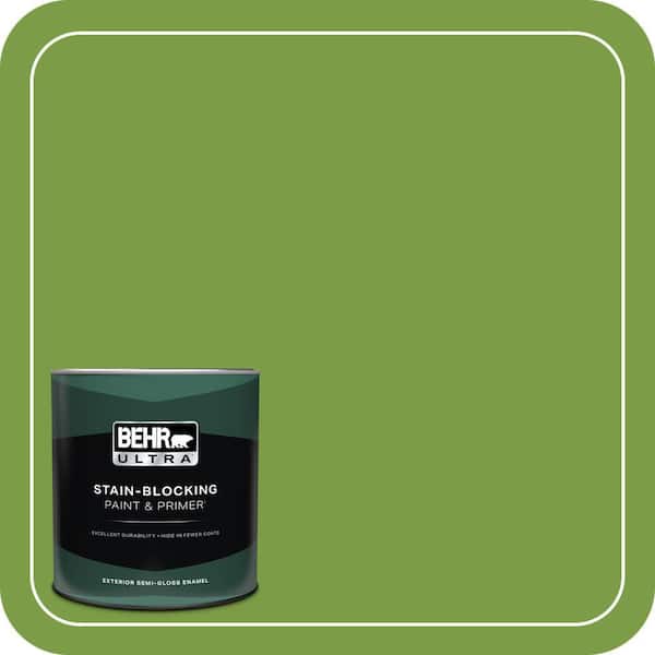 BEHR ULTRA 1 qt. #420B-7 Pepper Grass Semi-Gloss Enamel Exterior Paint & Primer