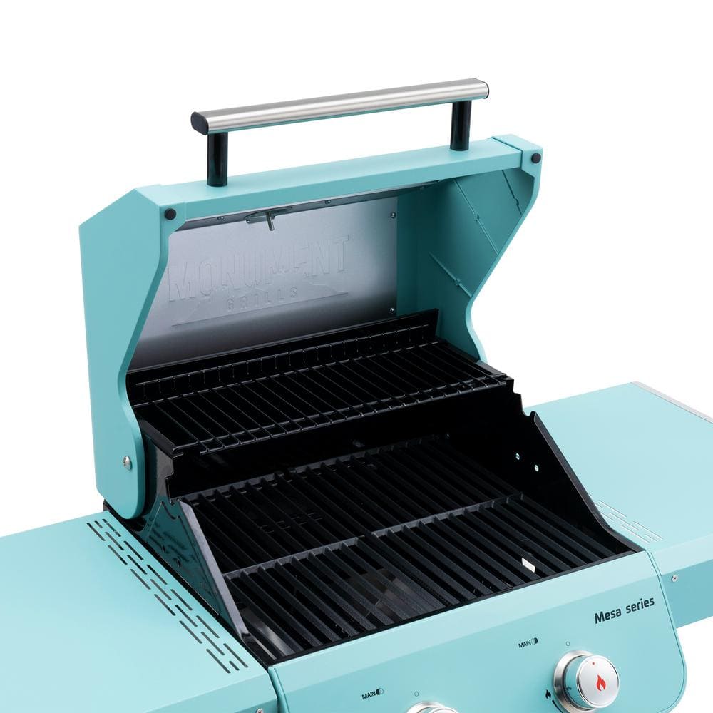 Mesa Jade Green 2-Burner Propane Gas Grill with LED Controls
