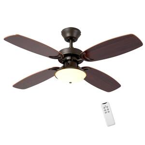 42 in. Natural Bronze Ceiling Fan with Light and Remote Control
