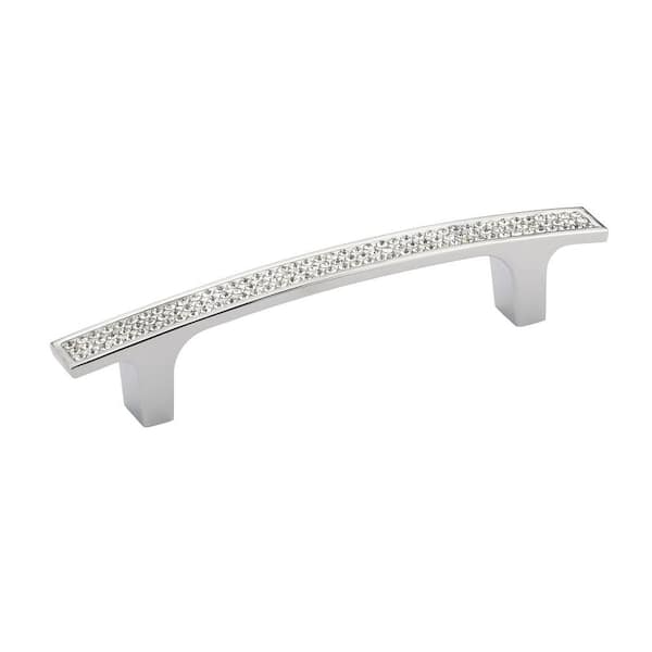 Richelieu Hardware Vence Collection 3 3/4 in. (96 mm) Chrome and Crystal Modern Cabinet Bar Pull