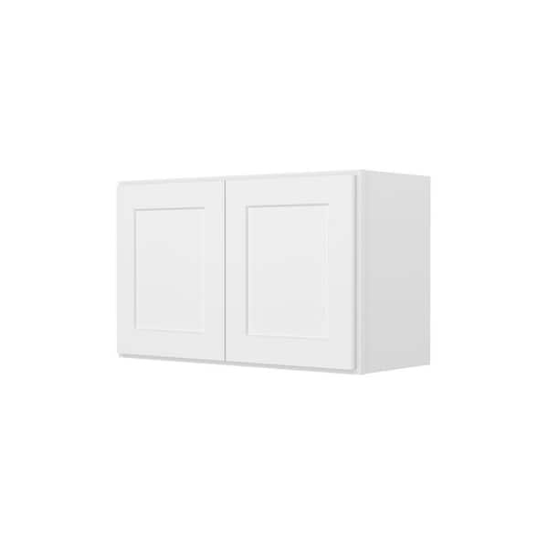 30 in. W x 12 in. D x 18 in. H Ready to Assemble Wall Kitchen Cabinet in White with 2 Door