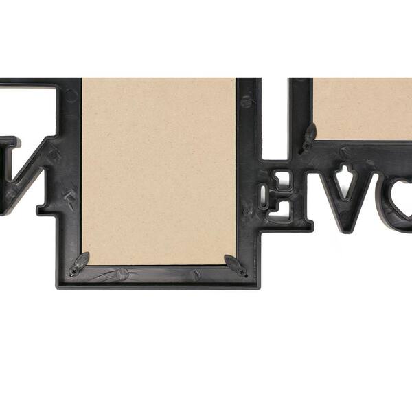 Malden International Designs 2-4 in. x 4 and 6-4 in. x 6 and 1-5 in. x 7  in. Black 9-Opening Array Puzzle Collage Picture Frame 2132-90 - The Home  Depot