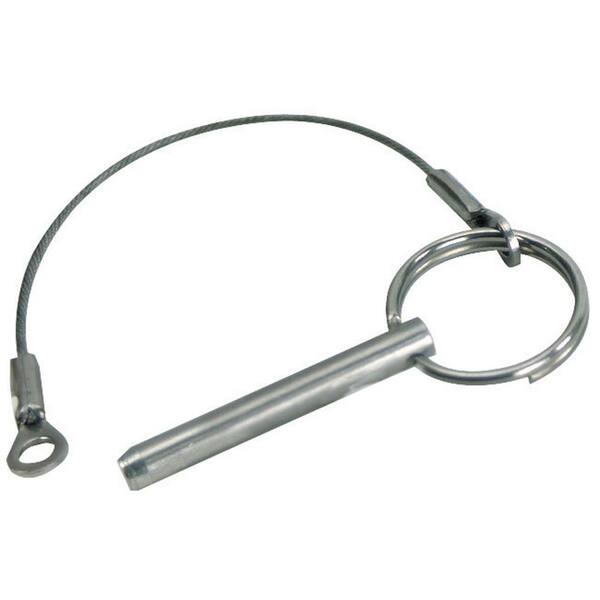 Whitecap Quick Release Pin with Lanyard and Tab in Stainless Steel
