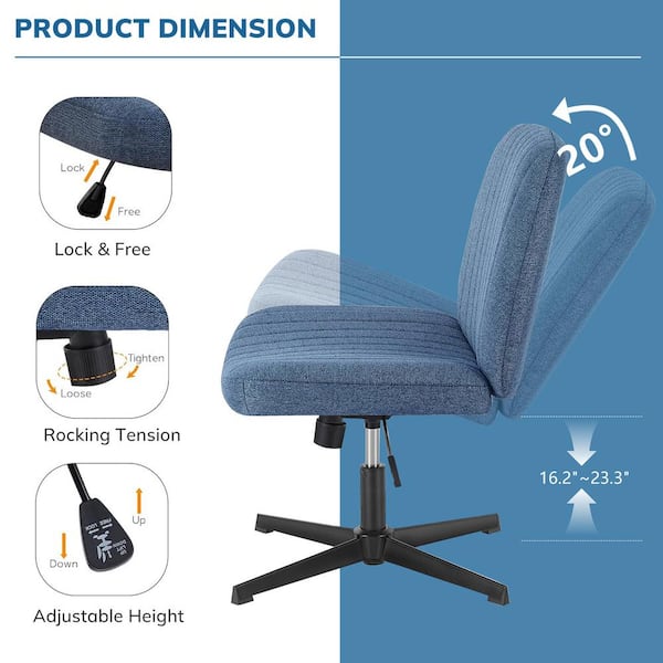 WONDER COMFORT Fabric Seat Adjustable Height Ergonomic