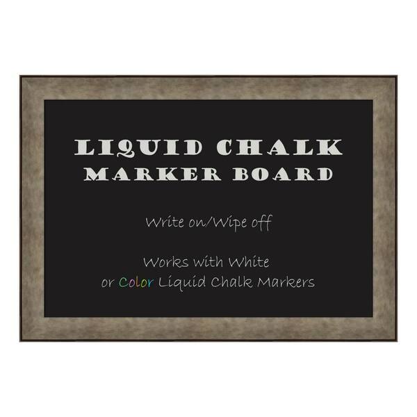 Amanti Art Pounded Metal Framed Liquid Chalk Marker Memo Board