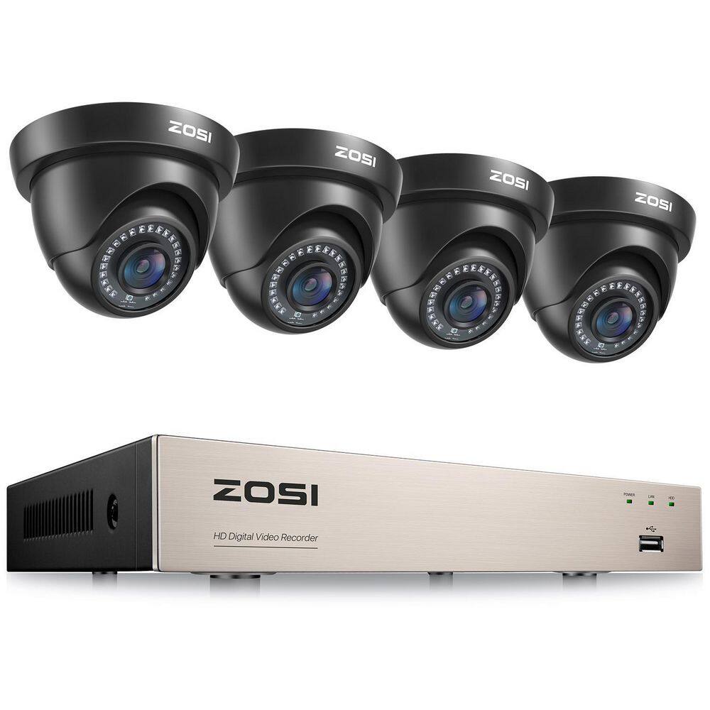 8-Channel H.265 Plus 3K-Lite DVR Home Security Camera System with 4 Wired 1080P FHD Outdoor Dome Cameras Black price history on PriceWatchPro