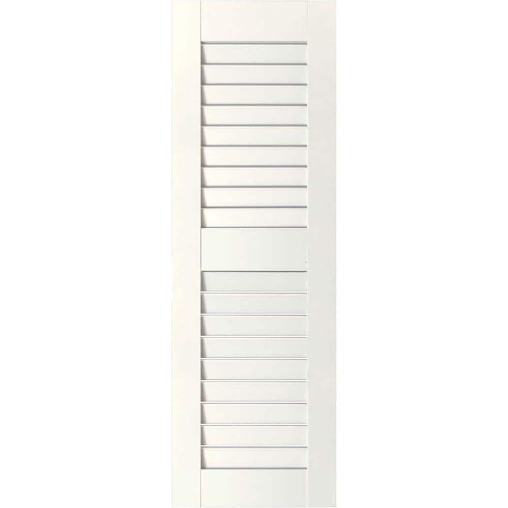 Ekena Millwork 12 In X 41 In Exterior Real Wood Pine Louvered Shutters Pair White Rwl12x041whp The Home Depot Ekena Millwork 12 In X 41 In Exterior Real Wood Pine Louvered Shutters Pair White Rwl12x041whp The Home Depot