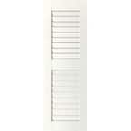 15 in. x 58 in. Exterior Real Wood Sapele Mahogany Louvered Shutters Pair White