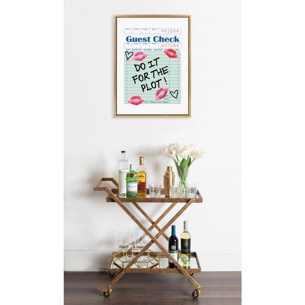 Do It For The Plot Gold Framed Canvas Print