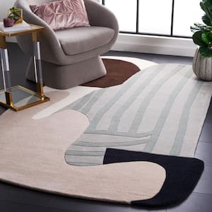Fifth Avenue Ivory/Brown 5 ft. x 8 ft. Abstract Geometric Area Rug