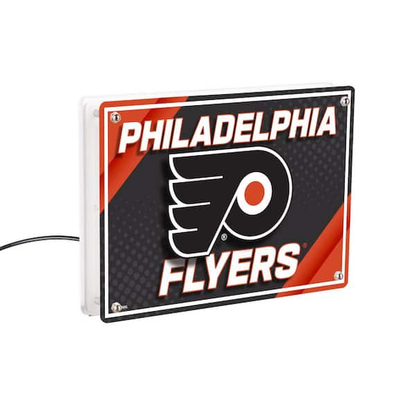 Evergreen Philadelphia Flyers NHL Black Rectangle Desklite LED Decor