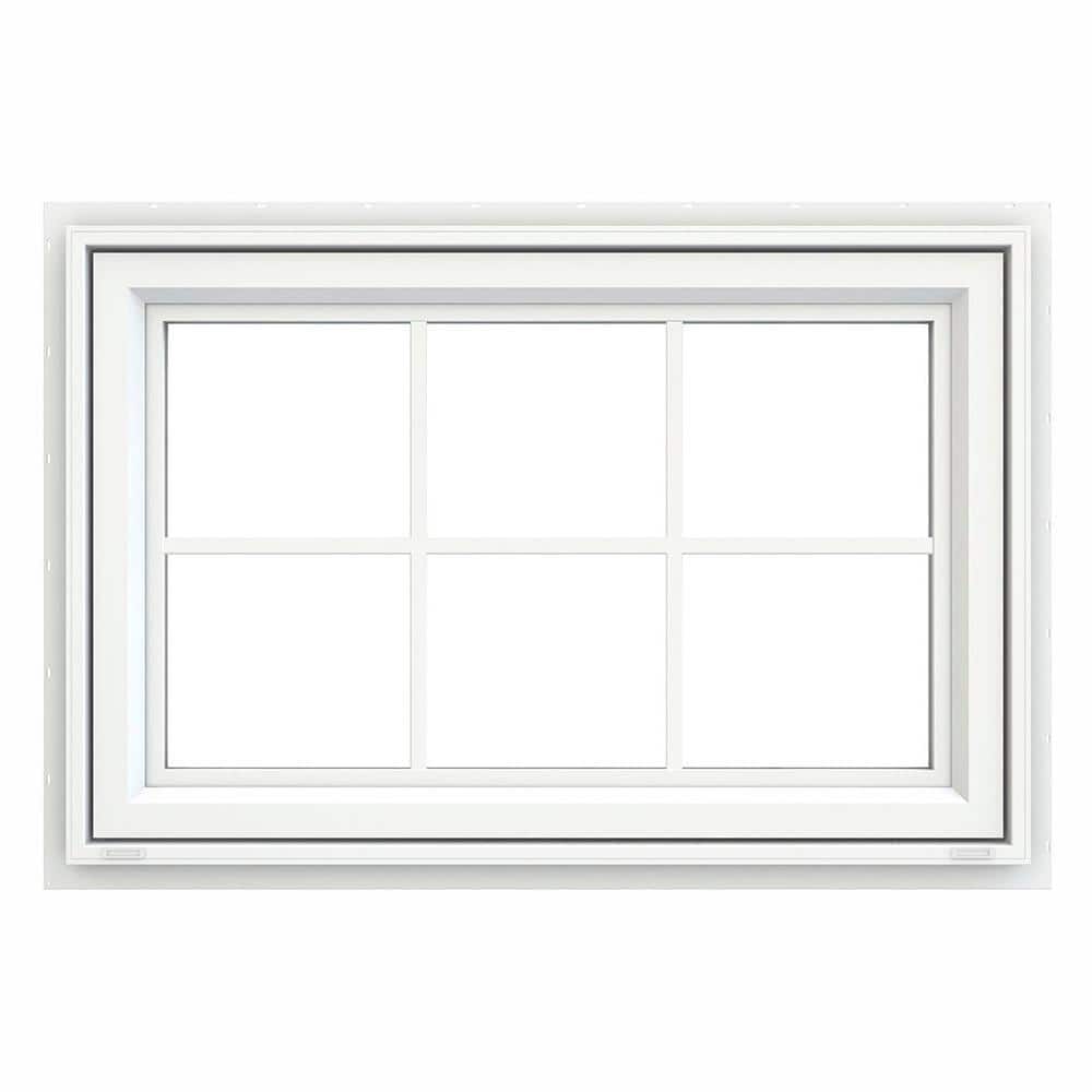 White JELD-WEN 35.5 in V-4500 Series Awning Vinyl Window x 23.5 in