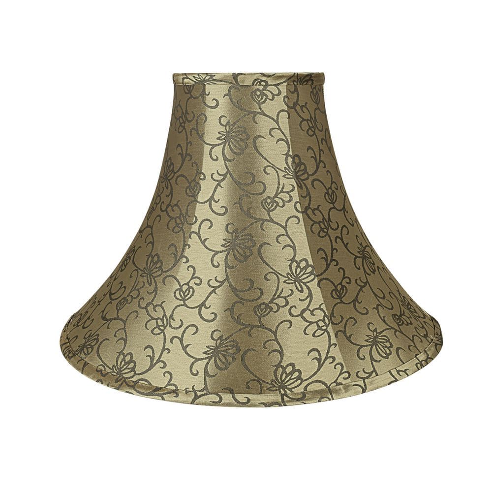 Aspen Creative Corporation 16 in. x 12 in. Brown with Gold Accents Bell Lamp Shade