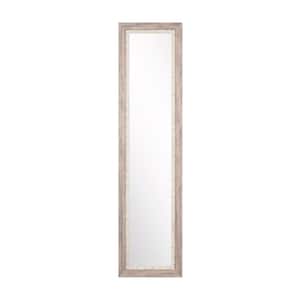 Oversized Cream/White/Gray Shades Wood Rustic Mirror (71 in. H X 16 in. W)