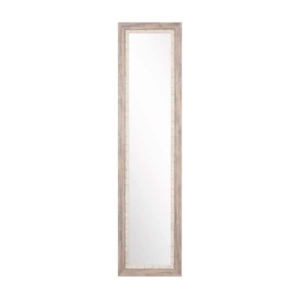 BrandtWorks Oversized Cream/White/Gray Shades Wood Rustic Mirror (71 in. H X 16 in. W)