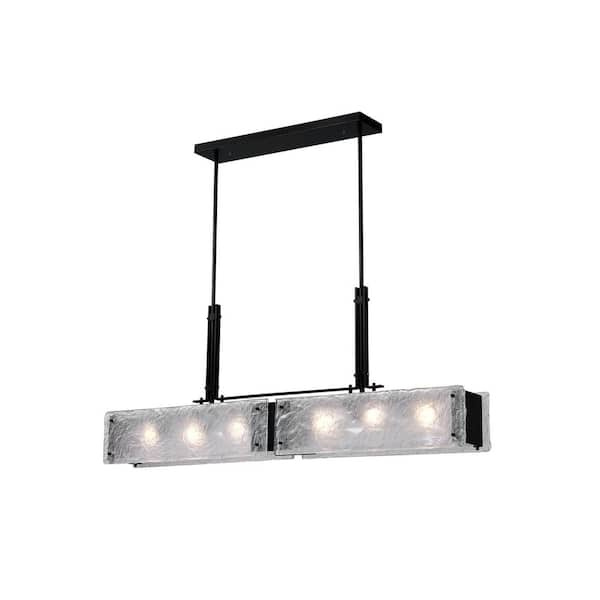 CWI Lighting Assunta 6 Light Chandelier With Black Finish