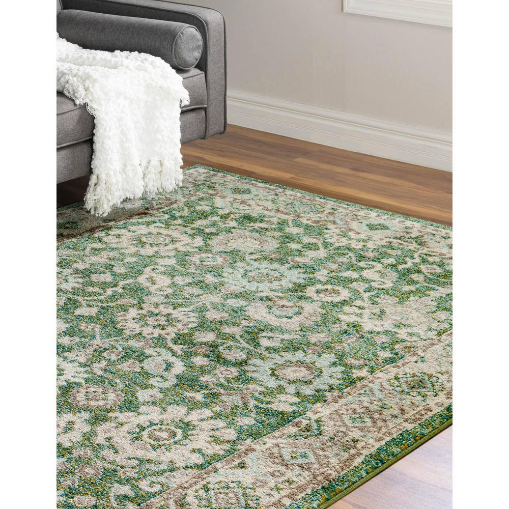 Elysian Green Floral 3x5 Indoor Rectangular Rug