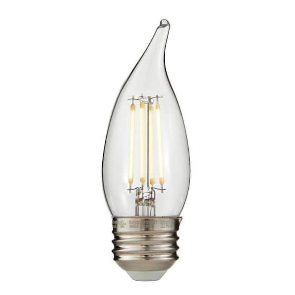 Euri Lighting 40 Watt Equivalent Warm White (2700K) BA10 ENERGY STAR and Dimmable LED Light Bulb in Frosted (4-Pack)