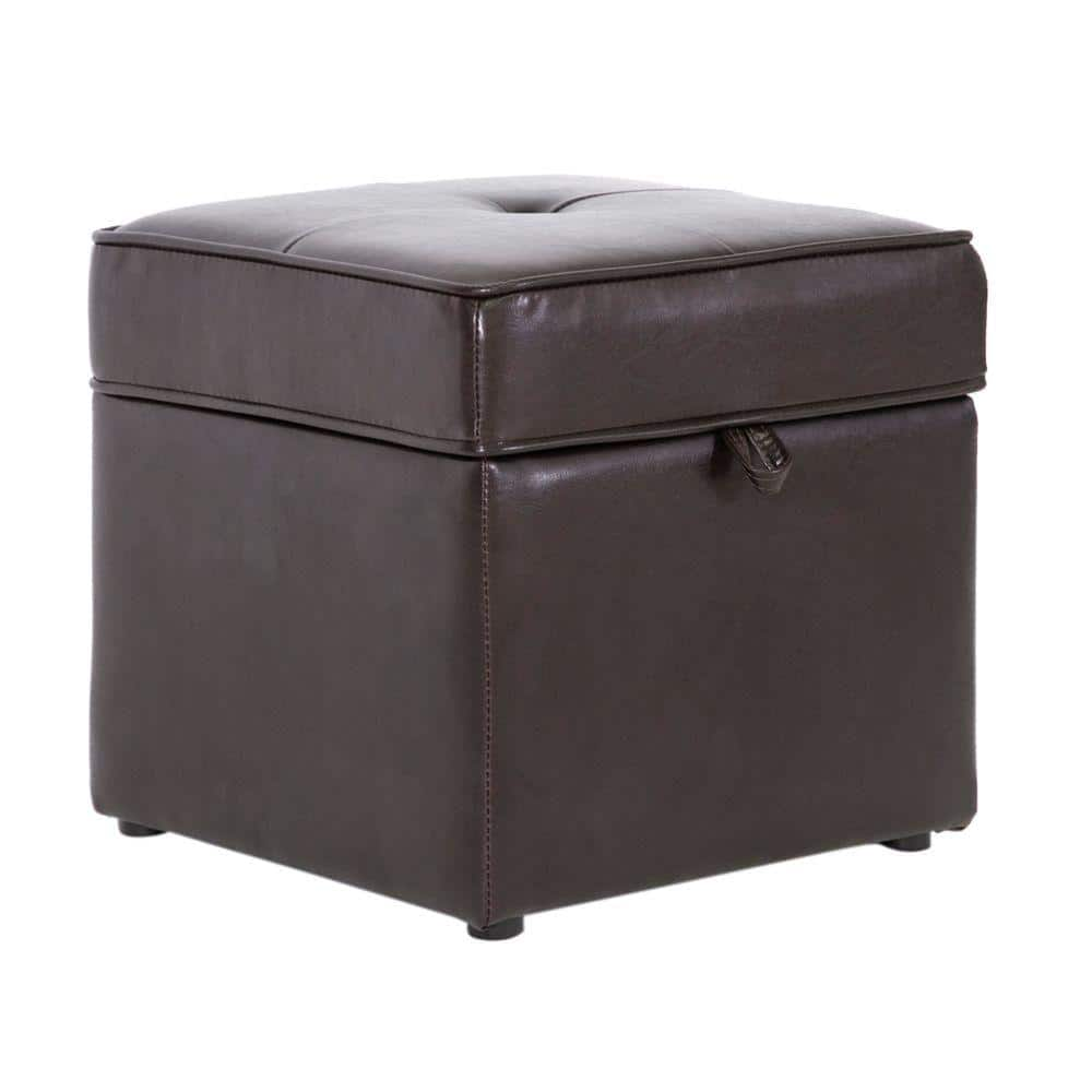 Baxton Studio Sydney Brown Storage Ottoman 28862 3878 HD