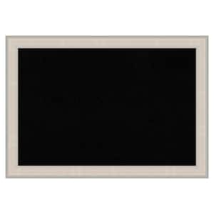 Cottage White Silver Wood Framed Black Corkboard 40 in. x 28 in. Bulletin Board Memo Board