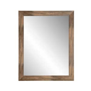 Medium Rectangle Brown Casual Mirror (38 in. H x 32 in. W)