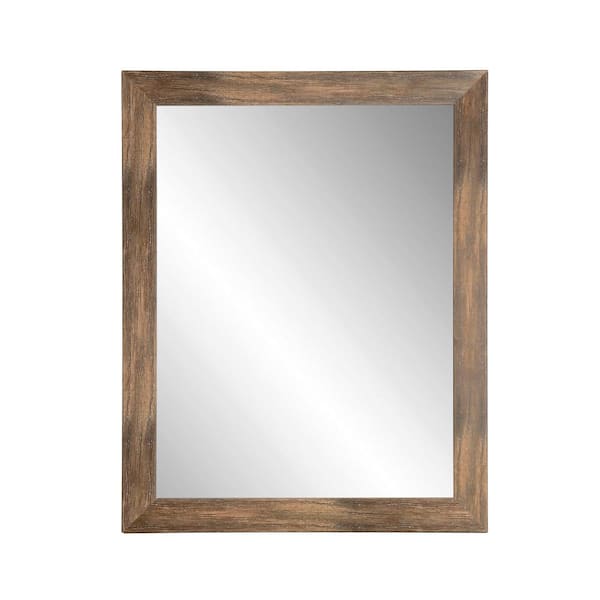 BrandtWorks Medium Rectangle Brown Casual Mirror (38 in. H x 32 in. W)