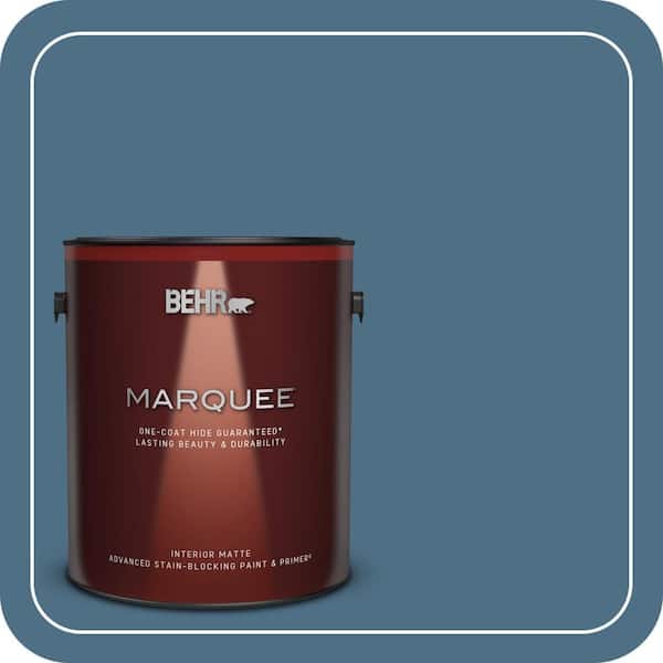 BEHR MARQUEE 1 gal. #S500-6 Shipyard One-Coat Hide Matte Interior Paint & Primer