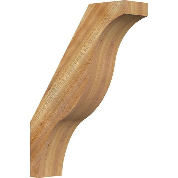 Ekena Millwork 6"W x 22"D x 30"H Funston Rough Sawn Knee Brace, Western Red Cedar
