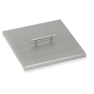 12 in. Square Stainless Steel Cover for Drop-In Fire Pit Pan